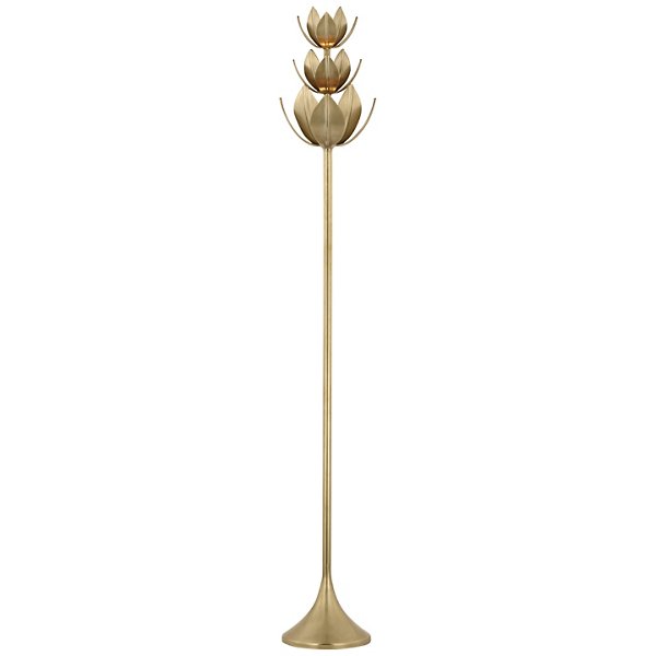 Alberto Torchiere LED Floor Lamp brass