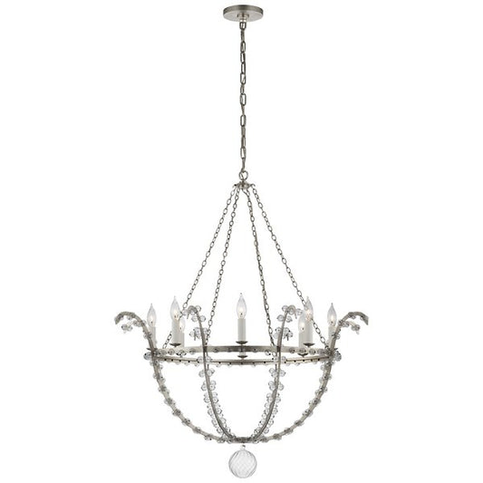 Alonzo Large Chandelier silver leaf