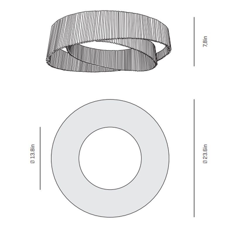 Anel Ceiling Light diagram