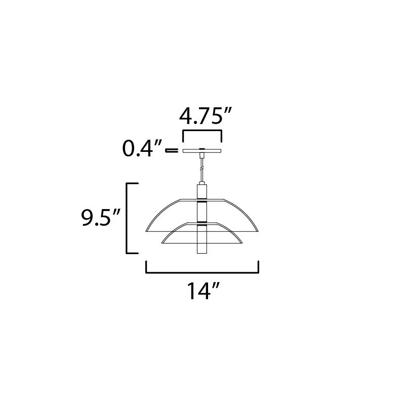 Arya LED Pendant diagram