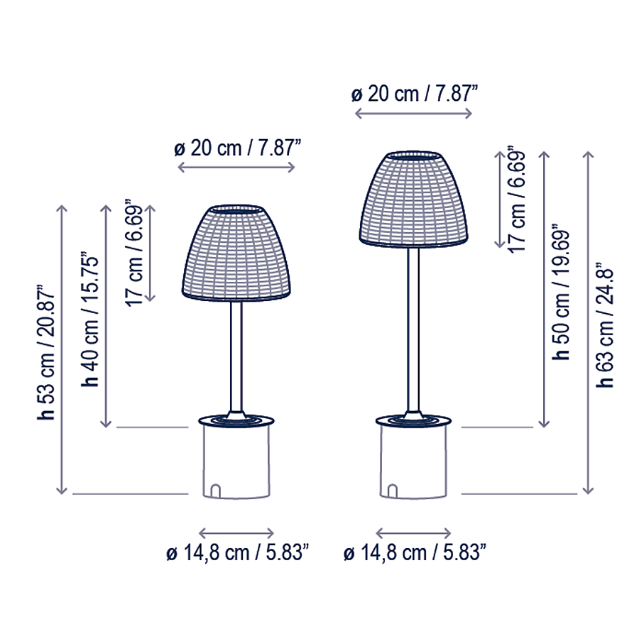 Atticus Outdoor LED Bollard Lamp diagram