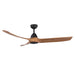 Baylor LED Ceiling Fan in Matte Black/Natural Wood Finish | Kuzco Lighting