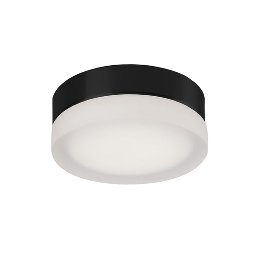 Bedford LED Flush Mount in Black/Frosted Finish | Kuzco Lighting