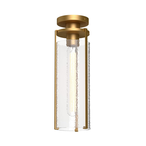 Belmont 5-in Aged Gold/Clear Water Glass 1 Light Flush Mount by Alora Lighting | FM536005AGWC | Alora Lighting