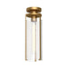 Belmont 5-in Aged Gold/Clear Water Glass 1 Light Flush Mount by Alora Lighting | FM536005AGWC | Alora Lighting