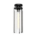 Belmont 5-in Clear Water Glass/Matte Black 1 Light Flush Mount by Alora Lighting | FM536005MBWC | Alora Lighting