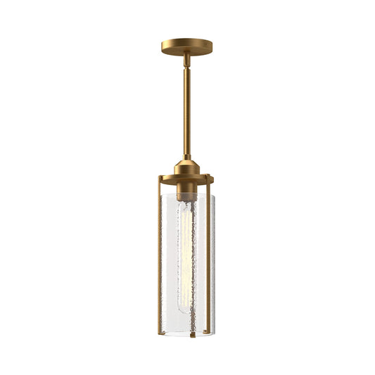 Belmont 5-in Aged Gold/Clear Water Glass 1 Light Pendant by Alora Lighting | PD536005AGWC | Alora Lighting