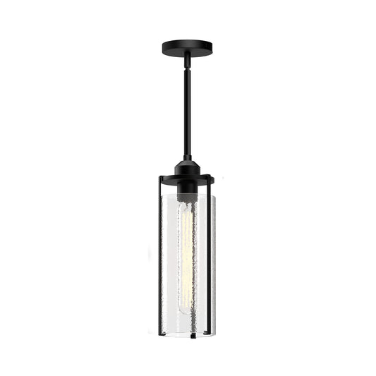 Belmont 5-in Clear Water Glass/Matte Black 1 Light Pendant by Alora Lighting | PD536005MBWC | Alora Lighting