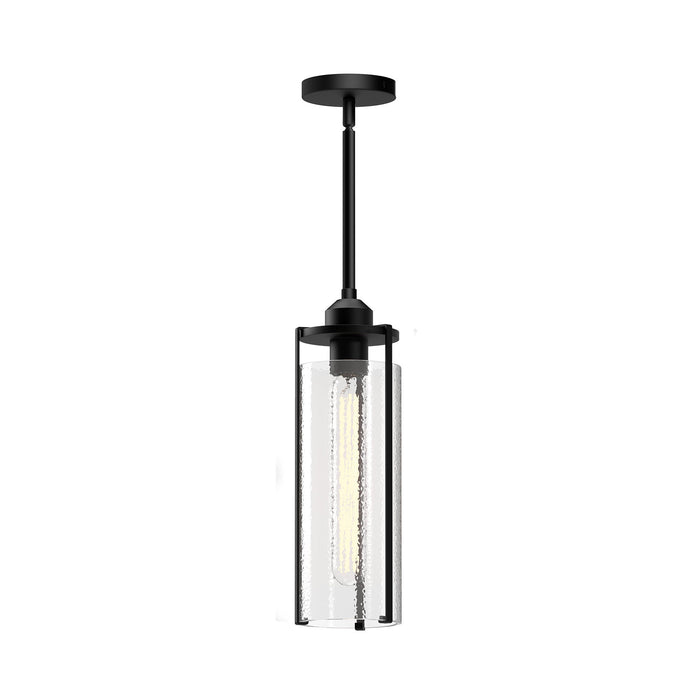 Belmont 5-in Clear Water Glass/Matte Black 1 Light Pendant by Alora Lighting | PD536005MBWC | Alora Lighting