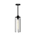 Belmont 5-in Clear Water Glass/Matte Black 1 Light Pendant by Alora Lighting | PD536005MBWC | Alora Lighting