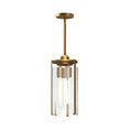 Load image into Gallery viewer, Belmont 7-in Aged Gold/Clear Water Glass 3 Lights Pendant by Alora Lighting | PD536107AGWC | Alora Lighting
