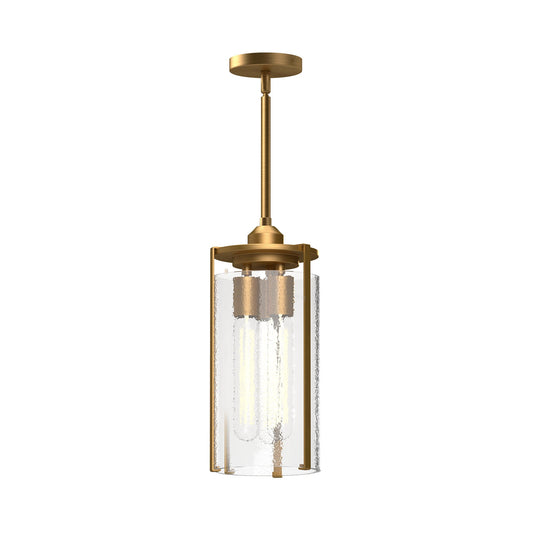 Belmont 7-in Aged Gold/Clear Water Glass 3 Lights Pendant by Alora Lighting | PD536107AGWC | Alora Lighting