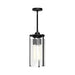 Belmont 7-in Clear Water Glass/Matte Black 3 Lights Pendant by Alora Lighting | PD536107MBWC | Alora Lighting