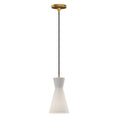 Load image into Gallery viewer, Betty 6-in Aged Gold/Opal Glass 1 Light Pendant by Alora Lighting | PD473706AGOP | Alora Lighting
