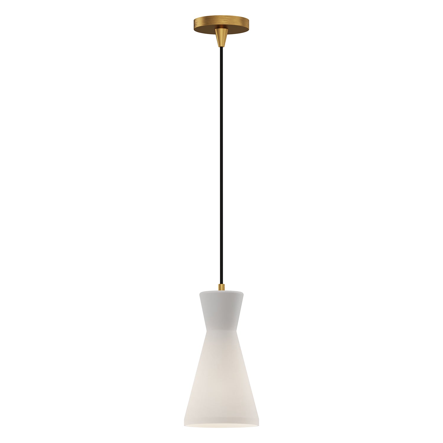 Betty 6-in Aged Gold/Opal Glass 1 Light Pendant by Alora Lighting | PD473706AGOP | Alora Lighting