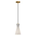 Betty 6-in Aged Gold/Opal Glass 1 Light Pendant by Alora Lighting | PD473706AGOP | Alora Lighting