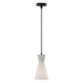 Load image into Gallery viewer, Betty 6-in Matte Black/Opal Glass 1 Light Pendant by Alora Lighting | PD473706MBOP | Alora Lighting
