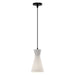 Betty 6-in Matte Black/Opal Glass 1 Light Pendant by Alora Lighting | PD473706MBOP | Alora Lighting