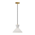 Load image into Gallery viewer, Betty 10-in Aged Gold/Opal Glass 1 Light Pendant by Alora Lighting | PD473710AGOP | Alora Lighting
