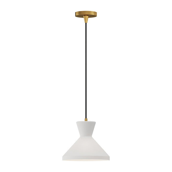 Betty 10-in Aged Gold/Opal Glass 1 Light Pendant by Alora Lighting | PD473710AGOP | Alora Lighting