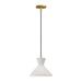 Betty 10-in Aged Gold/Opal Glass 1 Light Pendant by Alora Lighting | PD473710AGOP | Alora Lighting