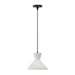Betty 10-in Matte Black/Opal Glass 1 Light Pendant by Alora Lighting | PD473710MBOP | Alora Lighting