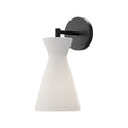 Load image into Gallery viewer, Betty 6-in Matte Black/Opal Glass 1 Light Wall/Vanity by Alora Lighting | WV473706MBOP | Alora Lighting

