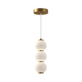 Load image into Gallery viewer, Bijou 7-in Aged Gold/Opal Matte Glass LED Pendant by Alora Lighting | PD530313AGOP-UNV | Alora Lighting
