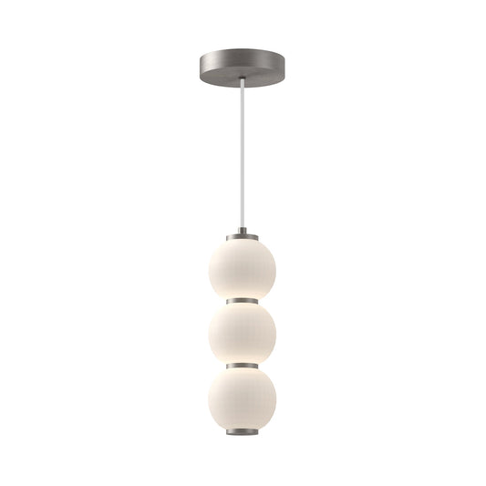 Bijou 7-in Brushed Nickel/Opal Matte Glass LED Pendant by Alora Lighting | PD530313BNOP-UNV | Alora Lighting