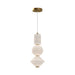 Bijou 8-in Aged Gold/Opal Matte Glass LED Pendant by Alora Lighting | PD530341AGOP-UNV | Alora Lighting
