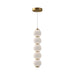 Bijou 5-in Aged Gold/Opal Matte Glass LED Pendant by Alora Lighting | PD531515AGOP-UNV | Alora Lighting