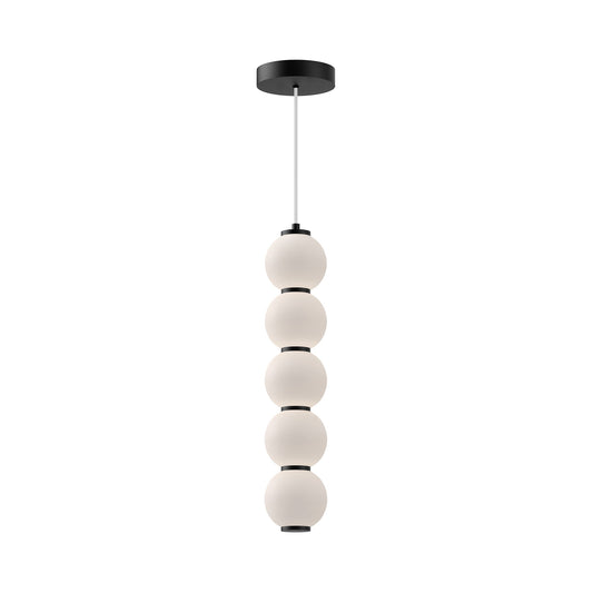 Bijou 5-in Matte Black/Opal Matte Glass LED Pendant by Alora Lighting | PD531515MBOP-UNV | Alora Lighting