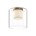 Load image into Gallery viewer, Birch LED Flush Mount in Brushed Gold/Clear Finish | Kuzco Lighting
