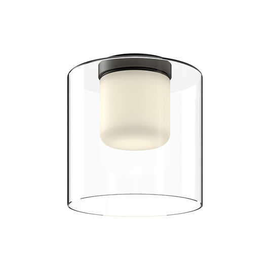 Birch LED Flush Mount in Black/Clear Finish | Kuzco Lighting