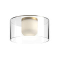 Load image into Gallery viewer, Birch LED Flush Mount in Brushed Gold/Clear Finish | Kuzco Lighting
