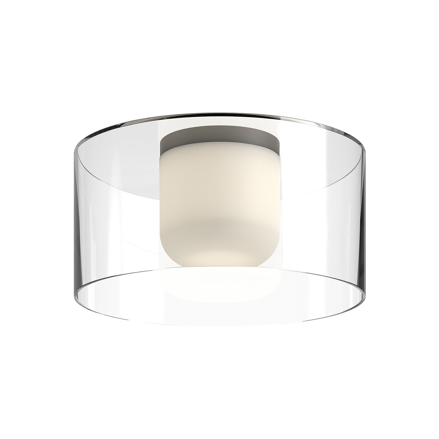 Birch LED Flush Mount in Black/Clear Finish | Kuzco Lighting