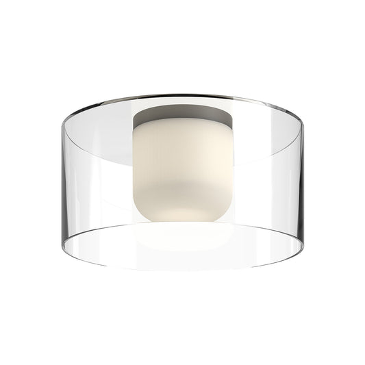 Birch LED Flush Mount in Black/Clear Finish | Kuzco Lighting