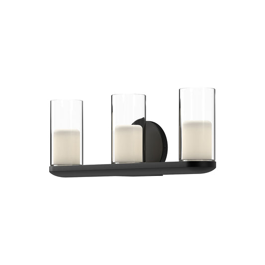 Birch LED Vanity in Black/Clear Finish | Kuzco Lighting