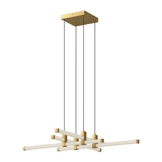 Blade LED Chandelier in Brushed Gold Finish | Kuzco Lighting