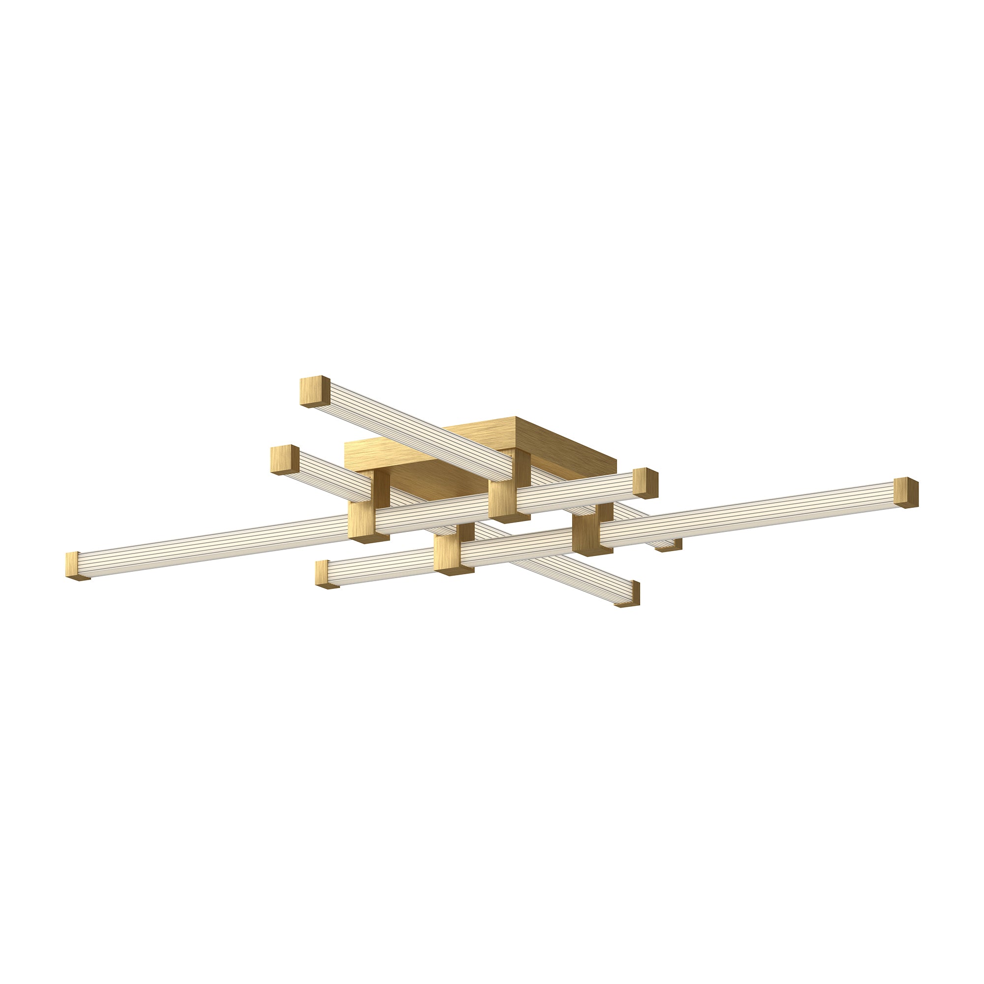 Blade LED Flush Mount in Brushed Gold Finish | Kuzco Lighting