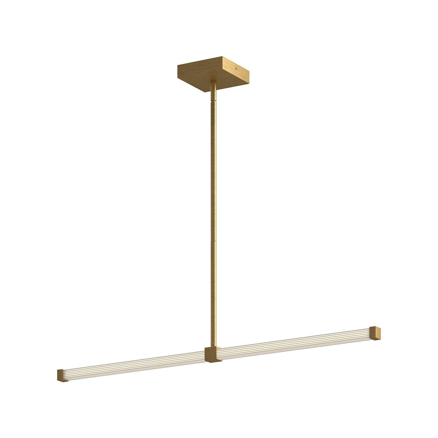 Blade LED Linear Pendant in Brushed Gold Finish | Kuzco Lighting
