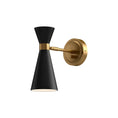 Load image into Gallery viewer, Blake 4-in Aged Gold/Matte Black 1 Light Wall/Vanity by Alora Lighting | WV574404MBAG | Alora Lighting
