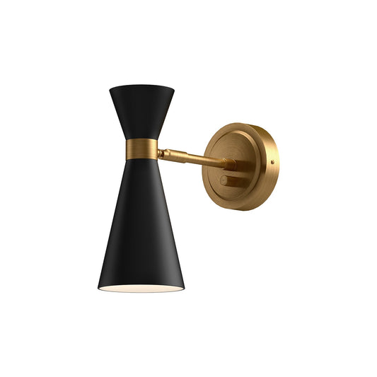 Blake 4-in Aged Gold/Matte Black 1 Light Wall/Vanity by Alora Lighting | WV574404MBAG | Alora Lighting