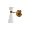 Load image into Gallery viewer, Blake 4-in Aged Gold/White 1 Light Wall/Vanity by Alora Lighting | WV574404WHAG | Alora Lighting
