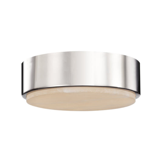 Blanco 8-in Polished Nickel/Alabaster LED Flush Mount by Alora Lighting | FM325108PNAR-5CCT | Alora Lighting