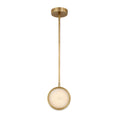 Load image into Gallery viewer, Blanco 6-in Vintage Brass/Alabaster LED Pendant by Alora Lighting | PD325106VBAR-UNV | Alora Lighting
