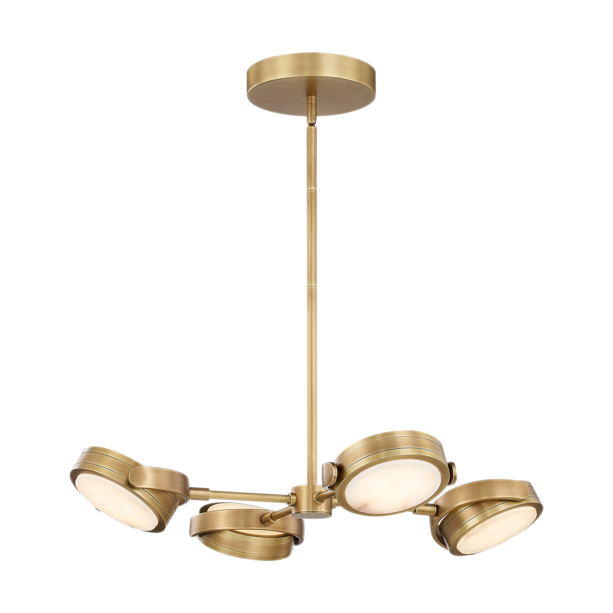 Blanco 28-in Vintage Brass/Alabaster LED Pendant by Alora Lighting | PD325428VBAR-UNV-010 | Alora Lighting