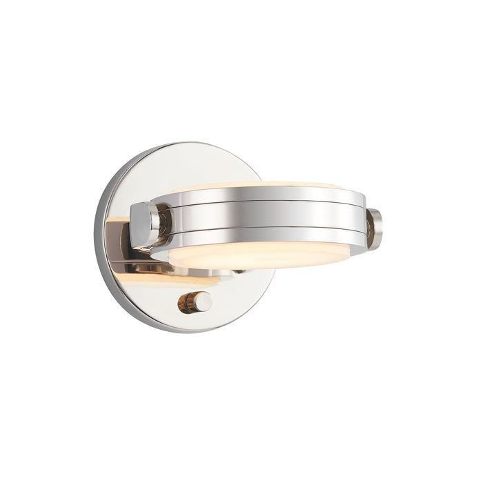 Blanco 6-in Polished Nickel/Alabaster LED Wall/Vanity by Alora Lighting | WV325106PNAR | Alora Lighting