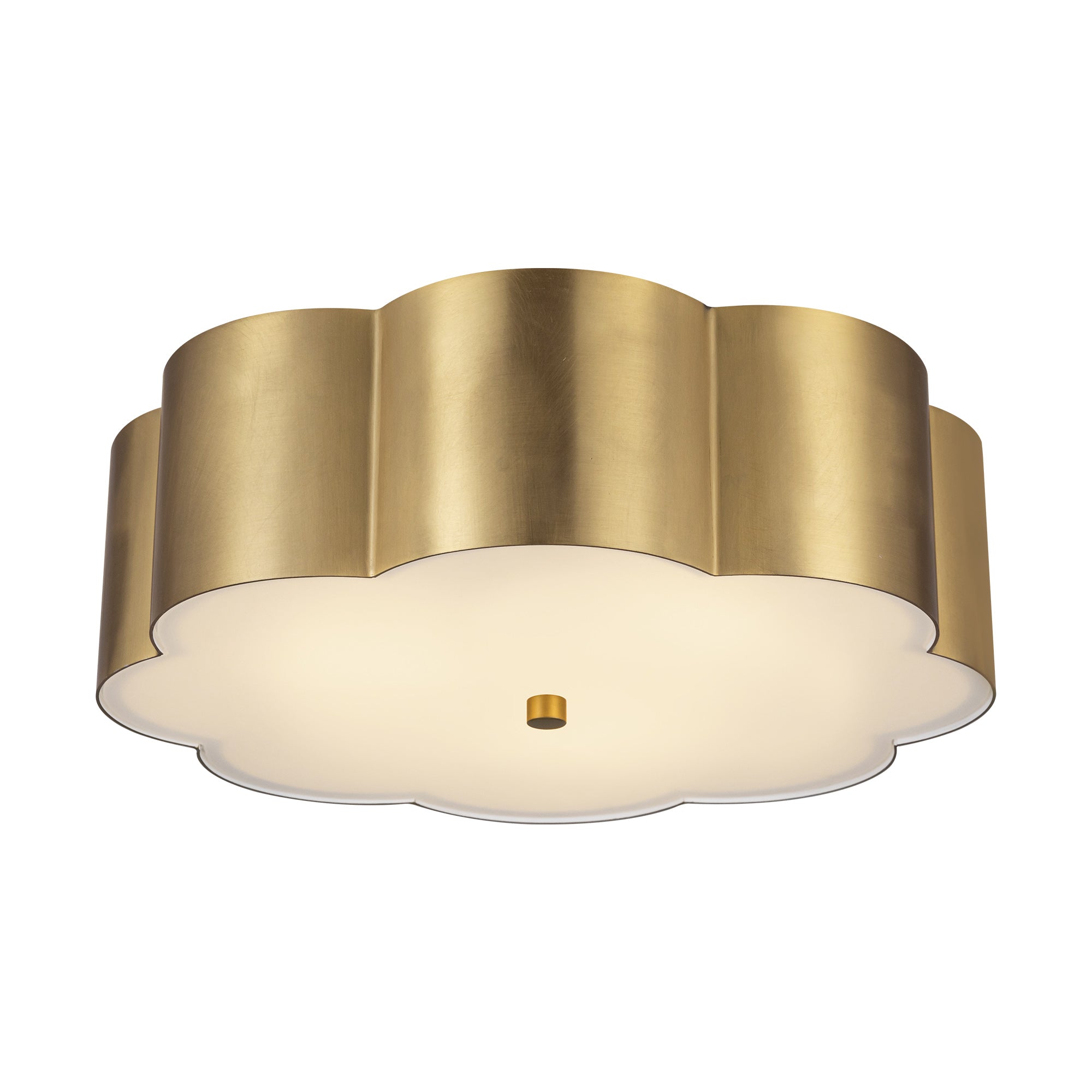 Blossom 14-in Brushed Gold Socket Flush Mount by Alora Lighting | FM603314BG | Alora Lighting