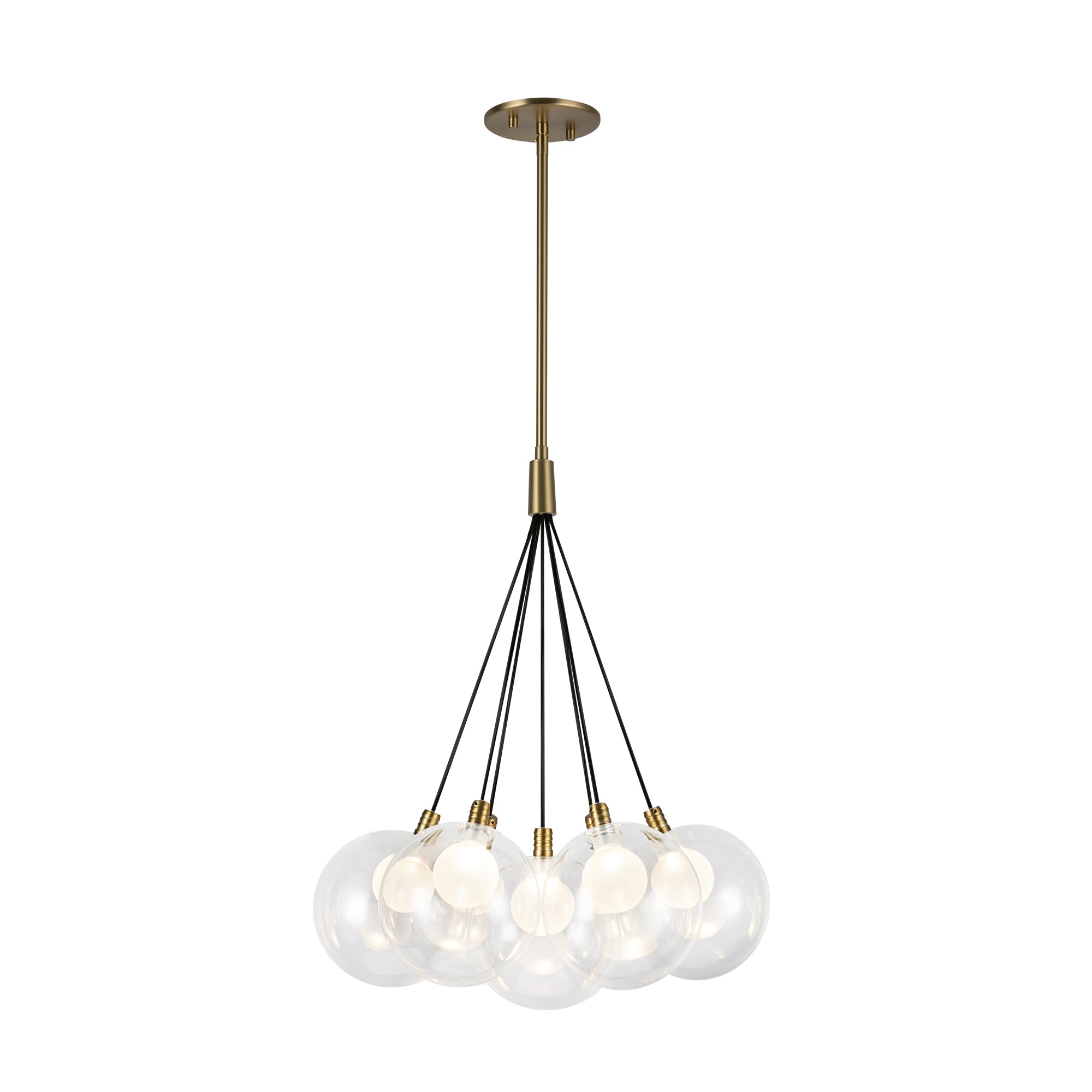 Bolla LED Chandelier in Brushed Gold Finish | Kuzco Lighting